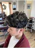 ☆ネープレスマッシュオールバックアップバングパーマスタイル☆