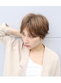 カジュアルショート_無造作ウェットヘア