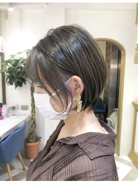 ロンドアベニール 北千住(Lond avenir) 丸みショート　マッシュ　インナーカラー　西田大樹