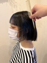 ヘアーガーデンルート(HairgardenROOT) 切りっぱなしボブ×インナーカラー