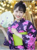 浴衣着付け&ヘアセット☆5