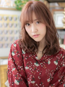 カバーヘア ブリス 志木南口駅前店(COVER HAIR bliss) ★斜めバングチェリーブラウンフェミニンロング20代30代40代★9