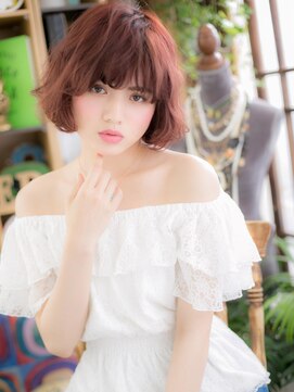 カバーヘア イヴ 戸頭店(COVER HAIR EVE) 個性的レトロガーリー春パーマピンクベージュc5戸頭20代30代40代