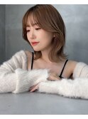 □ 韓国大宮顔周り髪質改善レイヤー前髪カットくびれミディアム