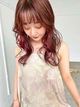 ミニム ヘアー(minim hair) red pink inner color