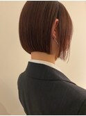 20代30代おすすめボブ/ナチュラルベージュ/ぱつっとボブ