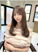 loulou ブリーチなしベージュ 前髪顔まわりレイヤー薬院天神南