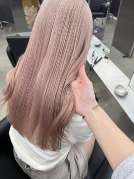 ペレ 栄店(PELE) デザインカラー/レイヤーカット/ウェットヘア/オリーブベージュ