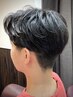 カット+パーマ＋シェービング（眉毛デザイン込み）　￥12000