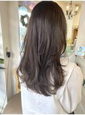 韓国風ミディアムくびれグレージュ重め髪型埼京線赤羽十条