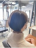 前髪ありイメチェンショート/ショートボブ/マロンブラウン/秋色
