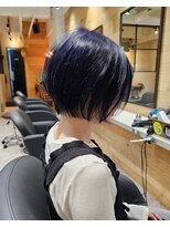 エイト 福岡天神店(EIGHT fukuoka) ブルーバイオレット×ショートボブ