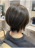 ハンサムショート×マットブラウン オリーブブラウン