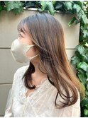 ダブルカラーミルクティーベージュカラーケアブリーチ韓国ヘア