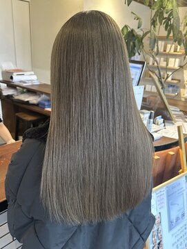 ラフ バイ マグ 南松本(R.A.F. by Mag) ケアブリーチダブルカラーオリーブグレージュカラー透明感カラー