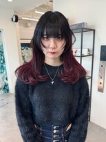 ギグスダブル 栄久屋大通店(gigs double)&nbsp;エンドカラー/チェリーレッド/顔まわりレイヤー