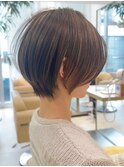 ショートボブ髪型30代40代50代前髪あり前髪なし面長丸顔【倉田】
