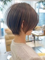 ショートボブ髪型30代40代50代前髪あり前髪なし面長丸顔【倉田】