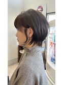 大人ショートボブ／大人ショート／暗髪ショート