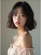 《韓国ヘアは切りっぱなしとの相性も抜群◎》[調布/府中]