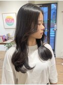 ブリーチなしダブルカラー/韓国/顔まわり/レイヤー/東久留米