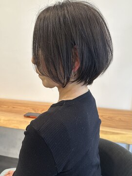 ビューエヒメ(VIEW EHIME) 小顔カットショートボブ大人可愛いアッシュオリーブ