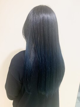 アズールサン 草加西口店(azule-sun) グラデーションカラー,ネイビーブルー,ブルーブラック【草加】