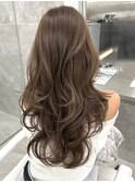ベージュカラー　似合わせカット　大人ガーリー