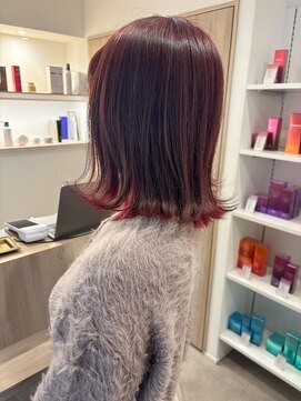 ゼン(ZEEN) 【ショコラブラウン×チェリーピンク】髪質改善インナーカラー