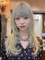 シティ 薬院(SITY.)&nbsp;天神　レイヤーカット　顔まわりレイヤー　艶カラー