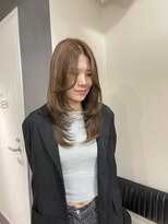 ソワンドゥブレスシエン 堀江店(soin de brace CIEN) ミディアムレイヤー×ヘーゼルベージュ