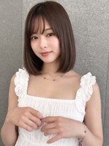 シー バイ ロンド 新宿(Sea by Lond)&nbsp;ワンホンレイヤ ー×ダークブルー[デジタルパーマ/ボブ/韓国]