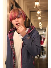 【Oui!】 Mens mode  style .   Rainbow  mash  Bob