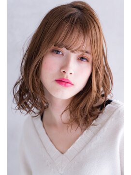 シエナ 渋谷(Siena) siena　色っぽオレンジベージュｘ重ためミディ