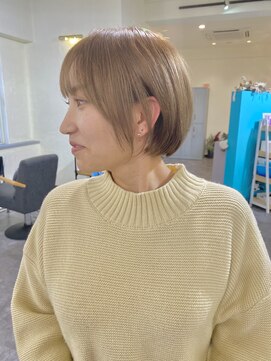 カラン(caran) 丸みショート×ボブショート×シルキーベージュ×ことりベージュ