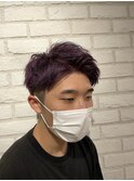 ディープパープル×メンズアップバング