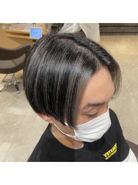 オレンジ 十三店(ORANGE) シルバーハイライト×ハンサムショート