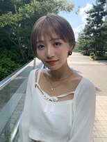 ジーナ 西荻窪(Zina)&nbsp;丸みショートくすみグレージュ前髪＊美髪【Zina 西荻窪】