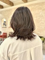 イメチェンミディアムレイヤー/ウルフカット/20代30代40代銀座