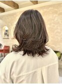 イメチェンミディアムレイヤー/ウルフカット/20代30代40代銀座