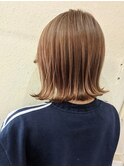 #切りっぱなしボブ#ベージュカラー#イルミナカラー