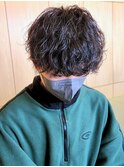 波巻きパーマツイストスパイラルパーママッシュメンズパーマ