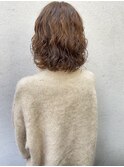 前髪艶感結べるボブふんわり丸みカールデジタルパーマ大人美人