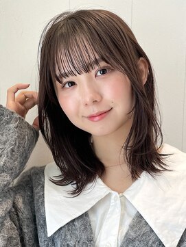 ガーデン ムサシコスギ(GARDEN MUSASHIKOSUGI) ミディアムレイヤー フルバング ハッシュカット 似合わせカット