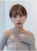 20代30代丸みショート似合わせカットフルバングイメチェン