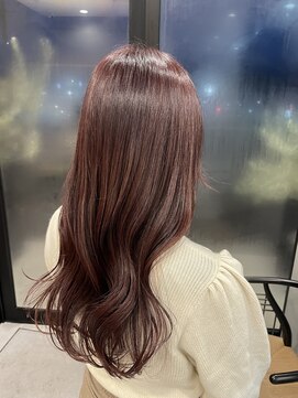 アチーブリス(achieve Liss) 韓国風ピンクラベンダーカラー ウェーブロング