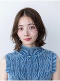 グレーベージュ/前髪パーマ/20代30代/大人かわいい/ショートボブ
