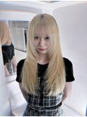 ブロンドカラー/ブリーチカラー/ロングレイヤー