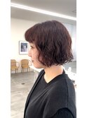 ボブ×くるくるパーマ