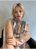 【神戸三宮】イメチェンホワイトブロンド外ハネボブ美髪